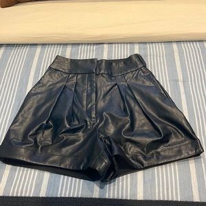 Leather shorts